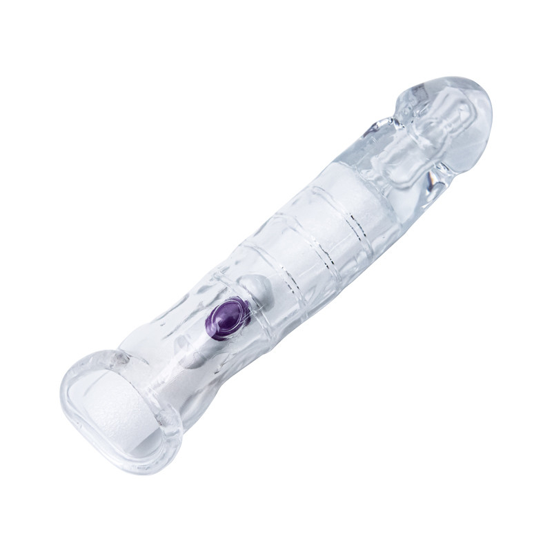 Dingfoo IPX7 Crystal Penis Sleeve Improve Sexual Performance For Male DF106