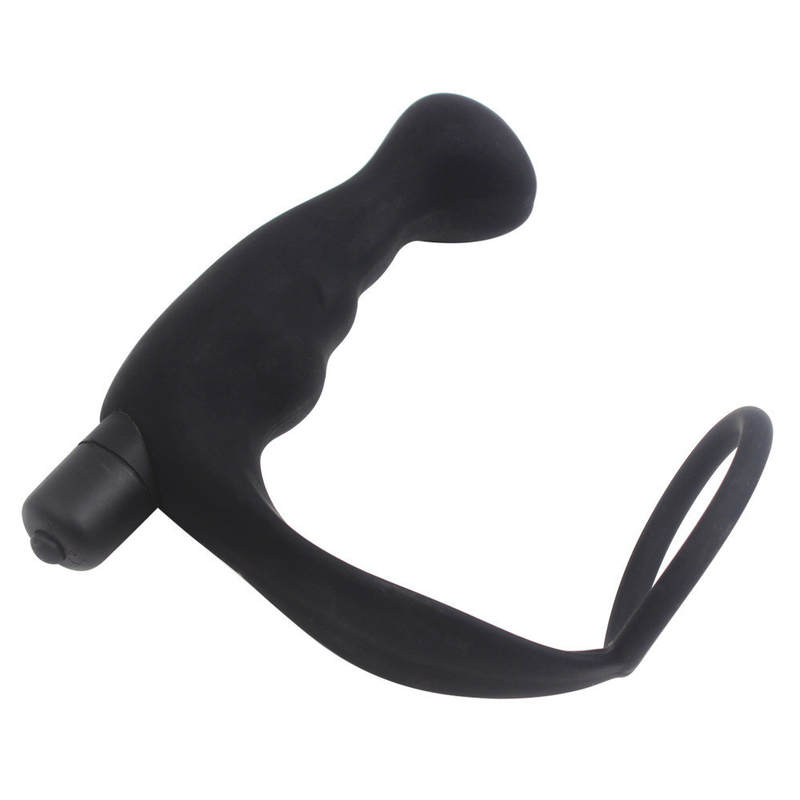 10 Patterns IPX5 Mens Vibrating Prostate Massager With Delay Ring BG014