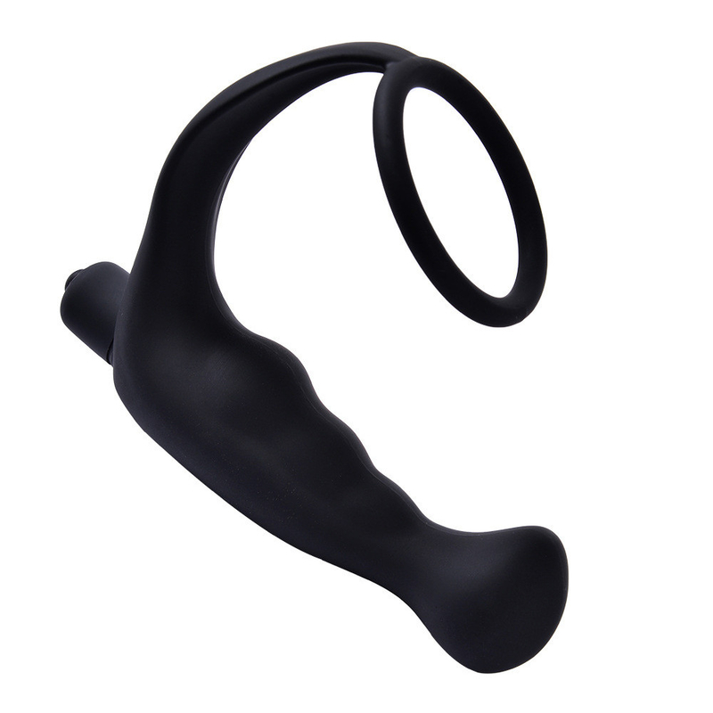 10 Patterns IPX5 Mens Vibrating Prostate Massager With Delay Ring BG014