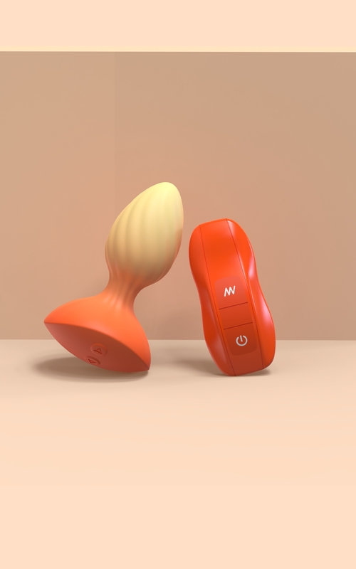 10 Patterns Rubber Fully-coated Double Vibration Ends Stimulator With Remote Control IPX7 DF1023